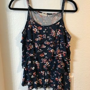 Nursing friendly floral tank top